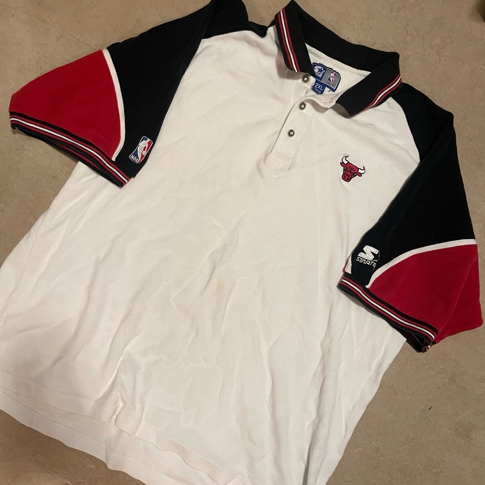 Vintage 1990’s Chicago Bulls Starter warm up shirt🔥
